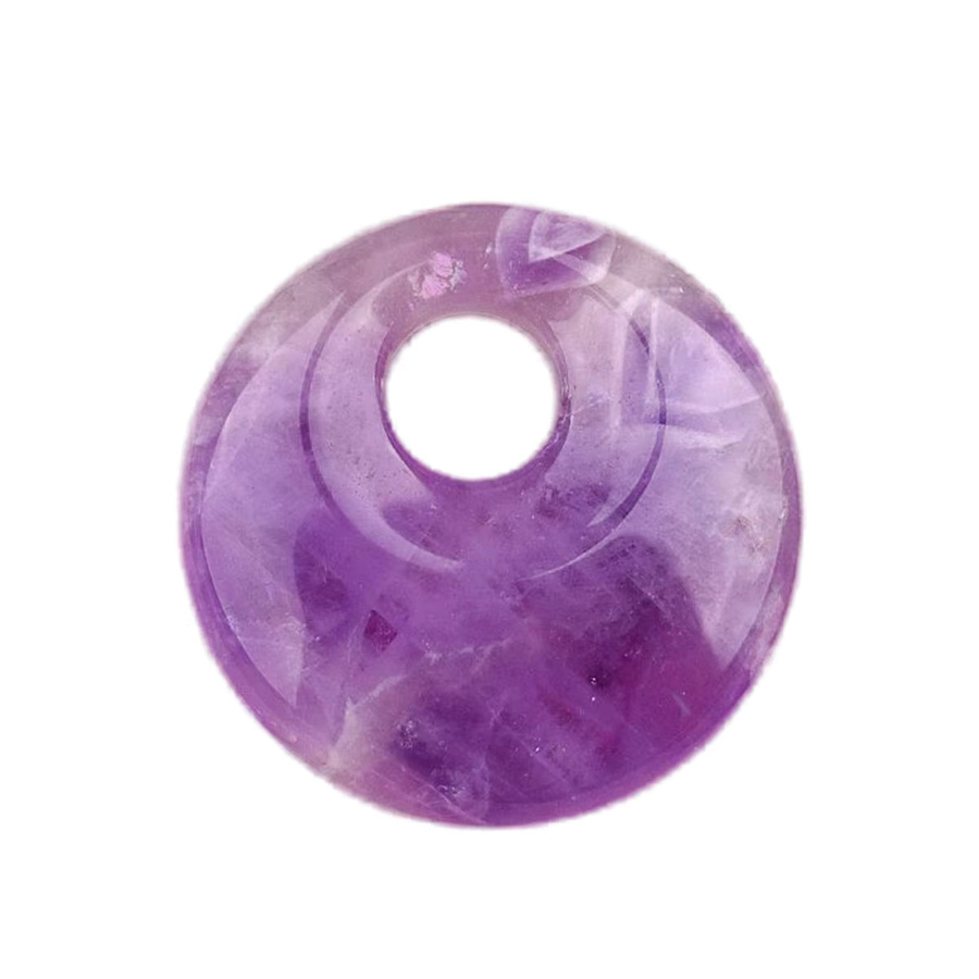 Ashmita Amethyst Donut-Edelstein-Charms, Kristall, Bunt, Unisex - Bild 3