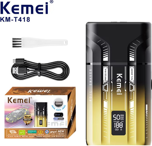 KEMEI Elektrischer Rasierer KM-T418, Schwarz, Herren - Bild 1