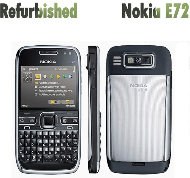 Nokia E72 3G Mobiltelefon Refurbished Schwarz Entsperrt mit 1 SIM-Karte - Bild 1