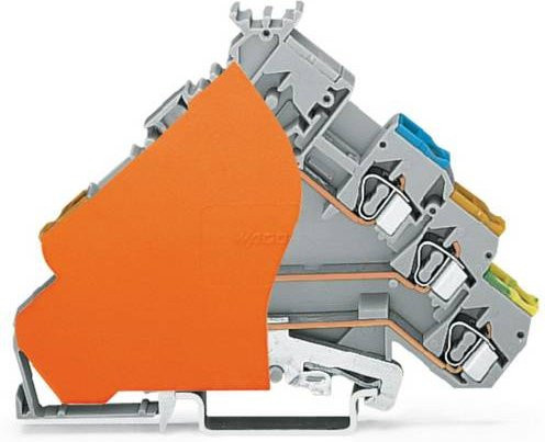 WAGO 280-575/280-323 Aktorenklemme 6mm Zugfeder in Grau, 50 Stück - Bild 1