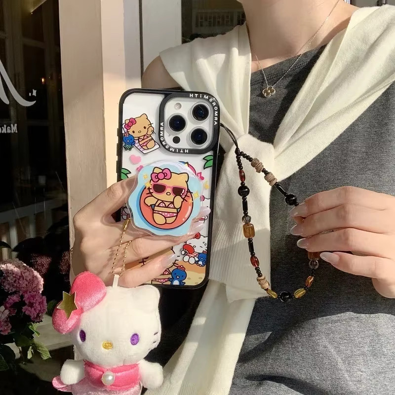 Sanrio Hello Kitty Handyhülle mit magnetischem MagSafe Wireless Charge Support für iPhone 16 15 14 13 12 11 Pro Max in Multicolour - Bild 3