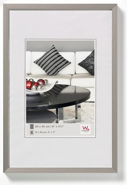 Walther Design Bilderrahmen Chair aus Aluminium und Stahl in Grau, B/H: 21 x 29,7 cm - Bild 1