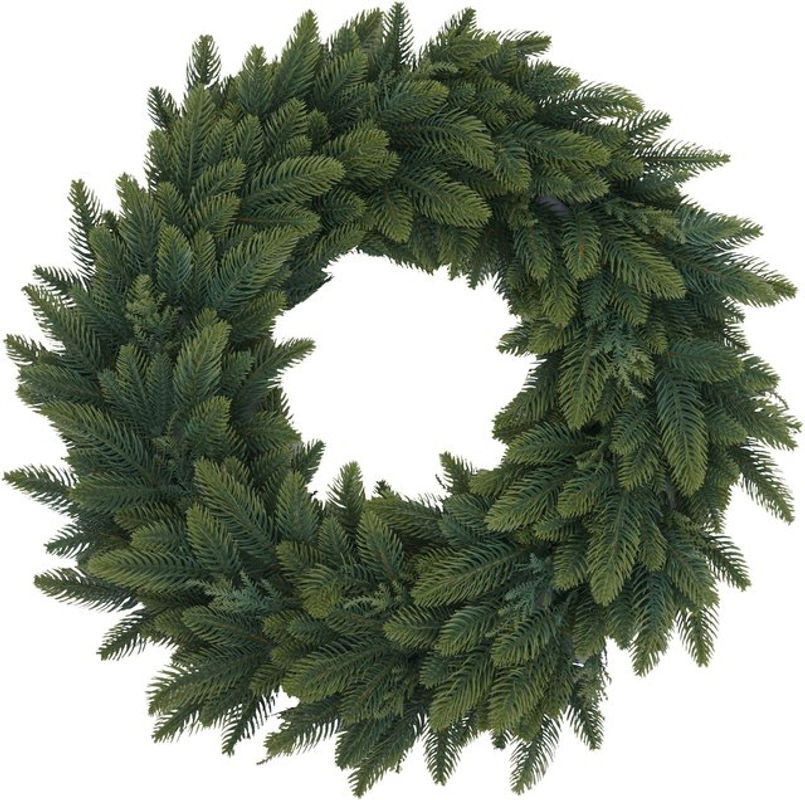 Künstlicher Tannen-Kranz MCW-O98 in Grün für Weihnachten und Advent, Durchmesser: 45 cm - Bild 1