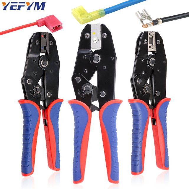 YEFYM L-förmige Flachstecker-Crimpzange für isolierte und unisolierte 4.8/6.3 mm Buchsenstecker in Multicolour - Bild 1