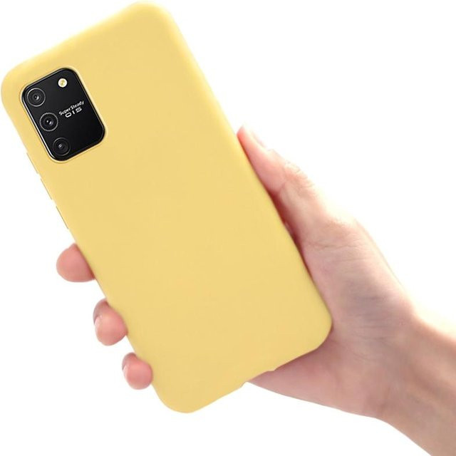 Luxuriöse weiche Silikon Handyhülle für Samsung Galaxy S10 Lite und Note 10 Lite in Gelb - Bild 1