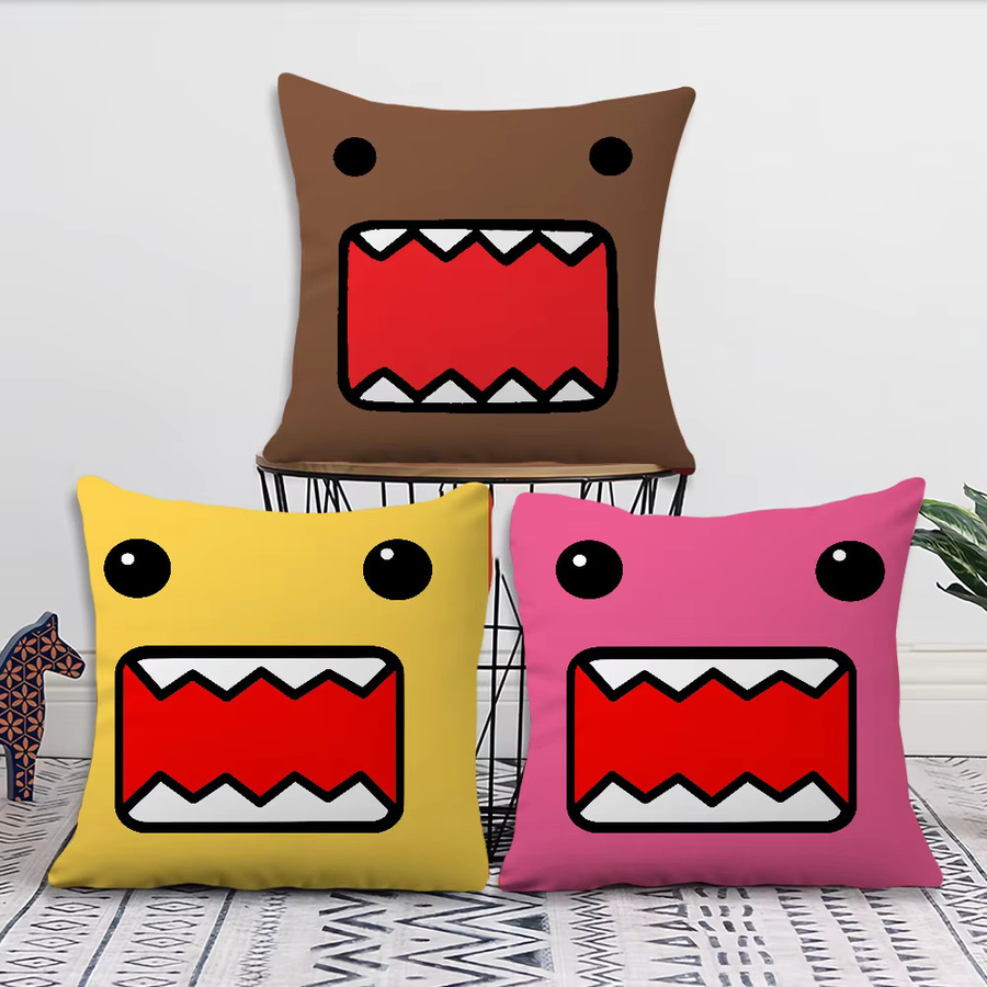 Sanrio D-Domo Kun Kissenbezug in Rosa und Braun für Sofa und Wohnzimmer - Bild 3