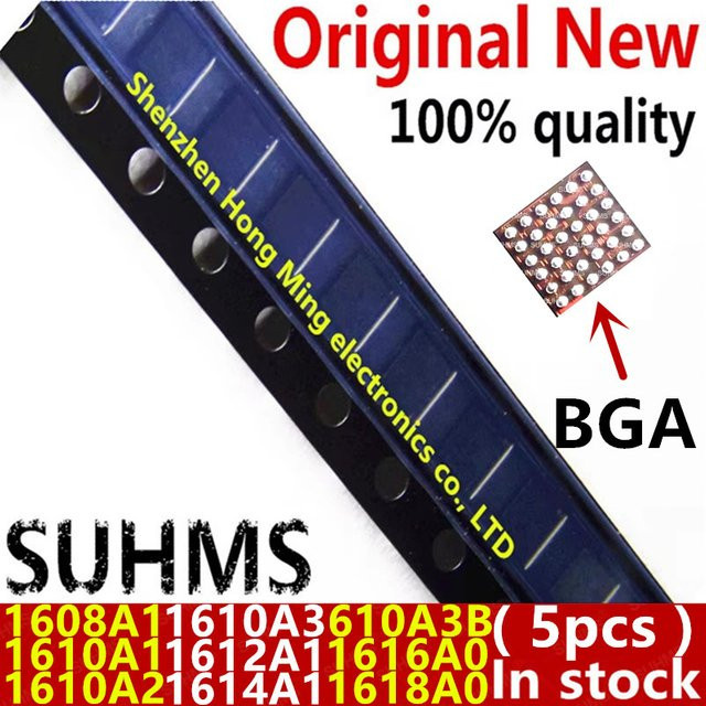 5 Stück BGA Chipsatz 1608A1 1610A1 1610A2 1610A3 610A3B 1612A1 1614A1 1616A0 1618A0 in Schwarz - Bild 1