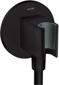 Hansgrohe Axor Fixfit rd Duscharmatur mit integrierter Haltefunktion, Wandmontage, Matt-Schwarz - Bild 1