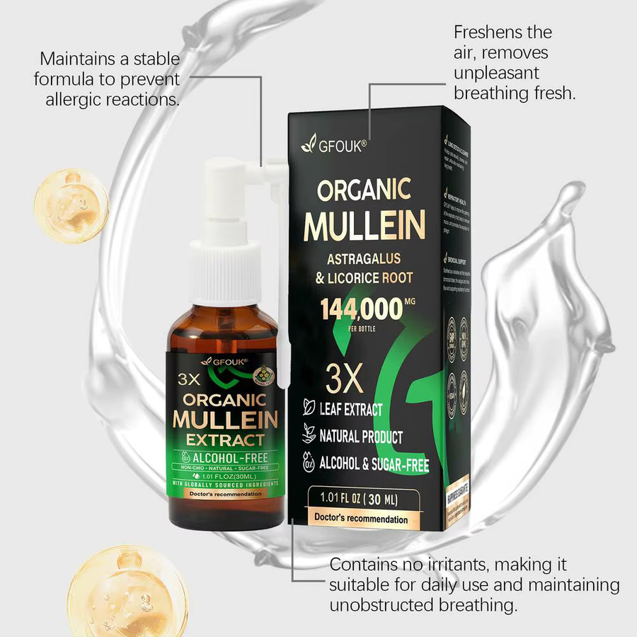 GFOUK Königskerzen-Extrakt-Spray, Bio-Königskerze, Astragalus, Süßholzwurzel - Bild 5