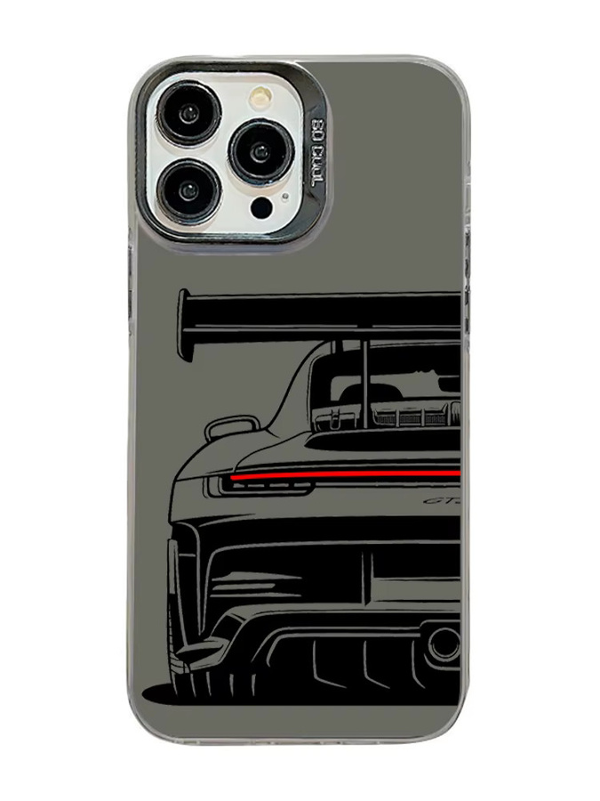 GT3 Handyhülle für iPhone 17 AIR 16 15 14 13 12 11 Pro Max Xs X XR Laser Hard Case aus PC und TPU in Pink und Grau - Bild 2