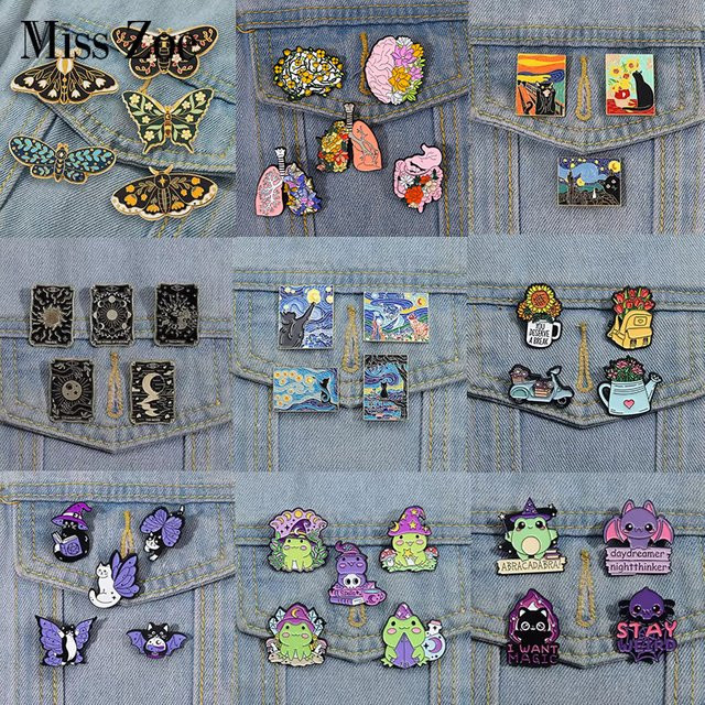 Miss Zoe Broschen Set, Emaille, Bunt, Unisex - Bild 1