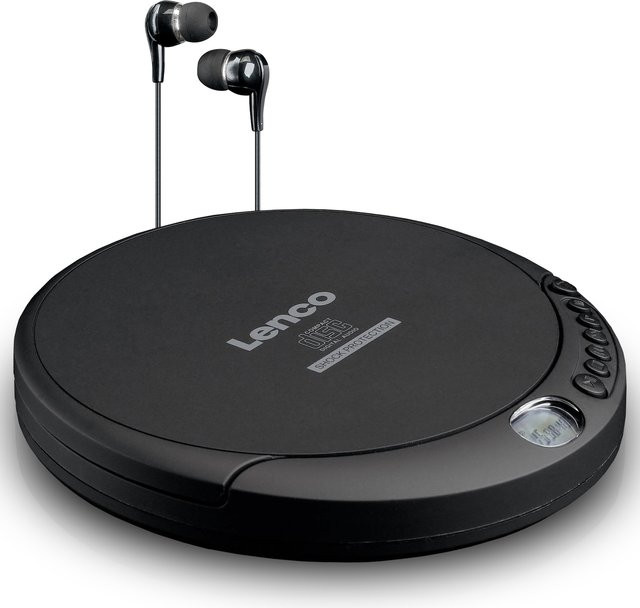 Lenco CD-200 Tragbarer CD-Player mit Akku-Ladefunktion und 3,5 mm Klinkenanschluss, Schwarz - Bild 2