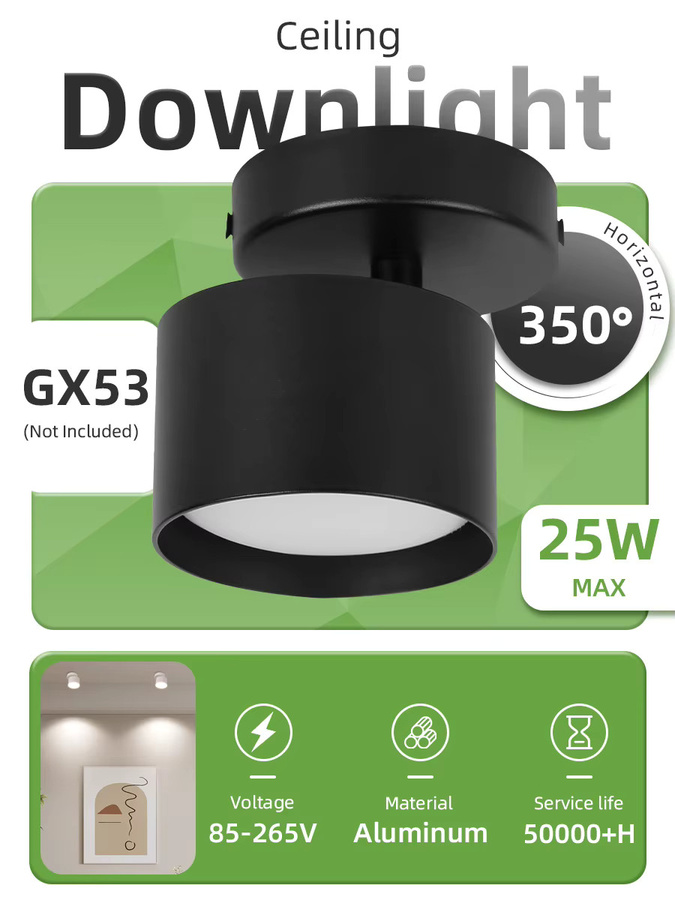 CHENBEN LED Downlight GX53 Einbaustrahler für Wohnzimmer Schlafzimmer und Flur - Bild 2