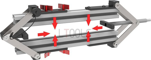 LTOOLS Fixierklemme aus Aluminiumlegierung für Holzbearbeitung und 3030 Aluminiumprofile in Silber - Bild 1