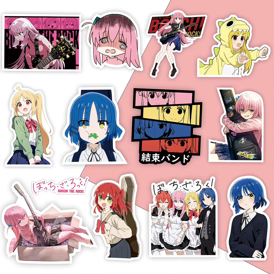 Bandai Bocchi the Rock! Anime Aufkleber, Mädchen, Bunt / Mehrfarbig - Bild 4