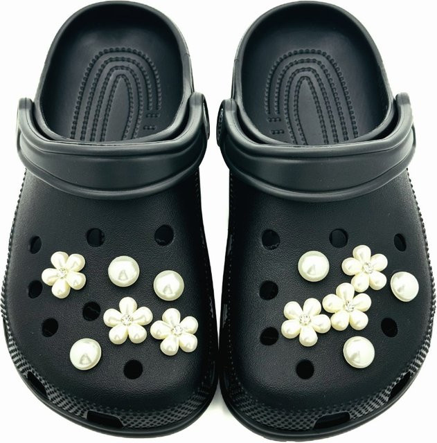 FHLDING Schuh Charm, Perle, Blume, Weiß, Damen - Bild 1