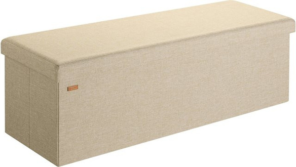 Casaria Sitzbank Beige aus MDF faltbar B/T/H: 115 x 38 x 38 cm