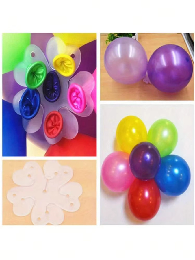 50 Stück Pflaumenblüten-Clips aus Kunststoff als multifunktionales Ballonzubehör für Hochzeits- und Geburtstagsfeiern - Bild 4