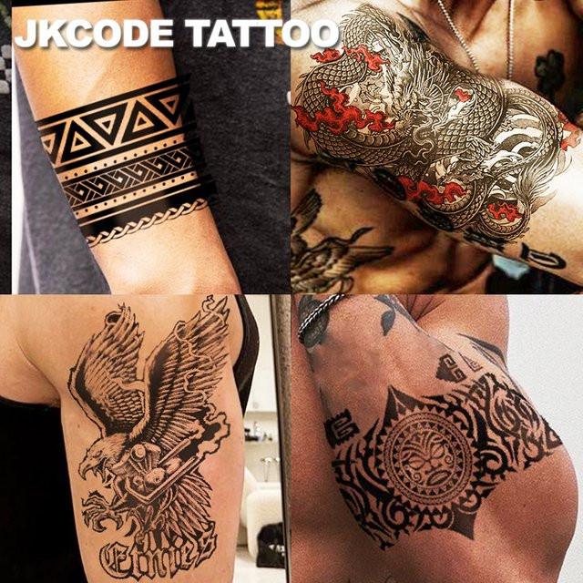 JKCODE TATTOO Tattoo-Set, 4-teilig, Unisex, Schwarz - Bild 1