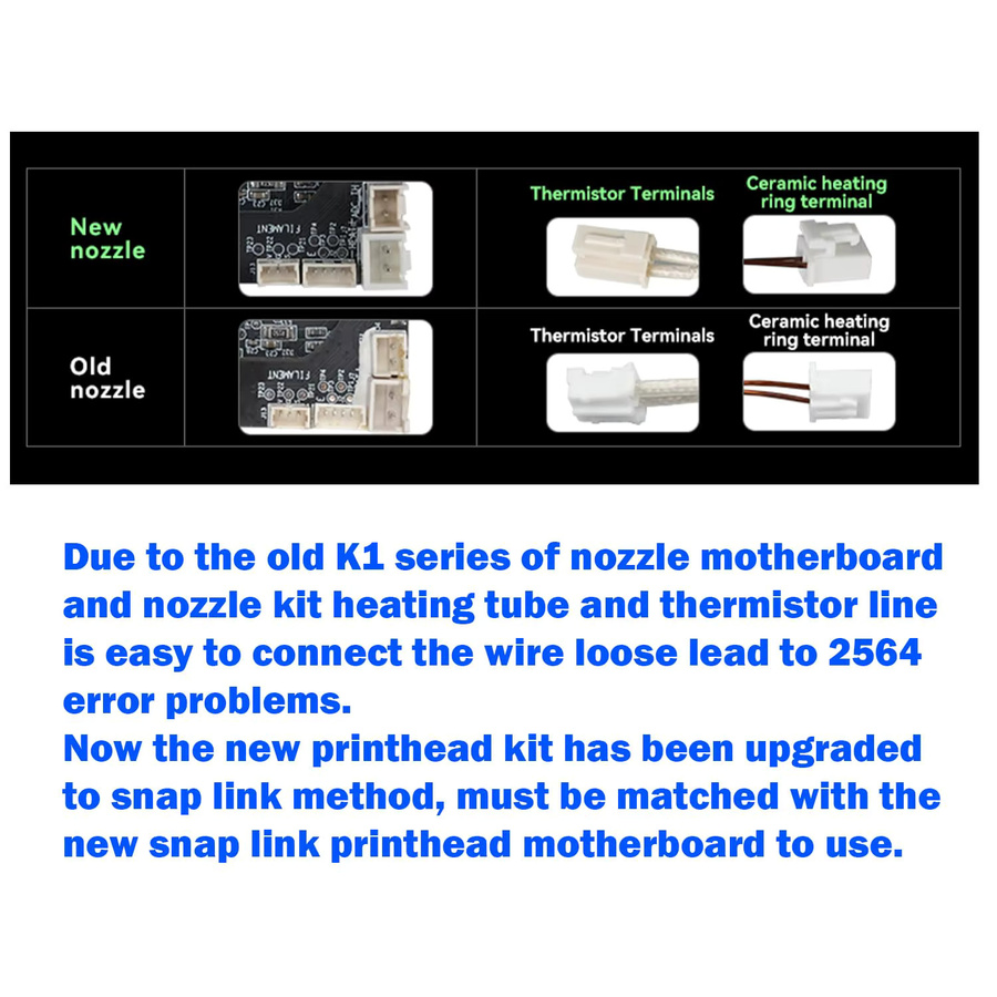 Creality K1C und K1 Max Hotend Keramik Heizblock Kit mit Quick-Swap Düse für 3D Drucker - Bild 2