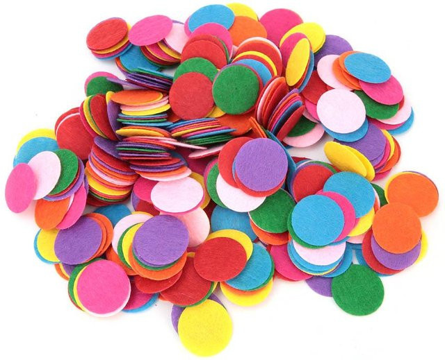 GoolRC Filz Unterlagen Rund Multicolor, Durchmesser: 2,5 cm, 500 Stück für Party und Hochzeit - Bild 1