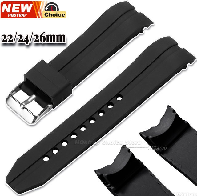 HQstrap Uhrenarmband Silikon, Schwarz, Unisex - Bild 1
