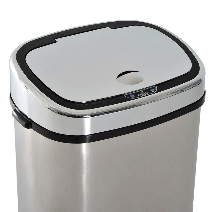 HOMCOM Automatik Mülleimer mit Sensor aus Edelstahl in Silber, Volumen: 68 l, B/H/T: 29,5 x 78 x 40,5 cm - Bild 4