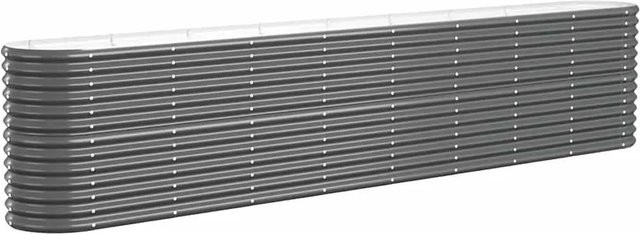 vidaXL Hochbeet aus verzinktem Stahl in Anthrazit, B/T/H: 332 x 40 x 68 cm - Bild 1