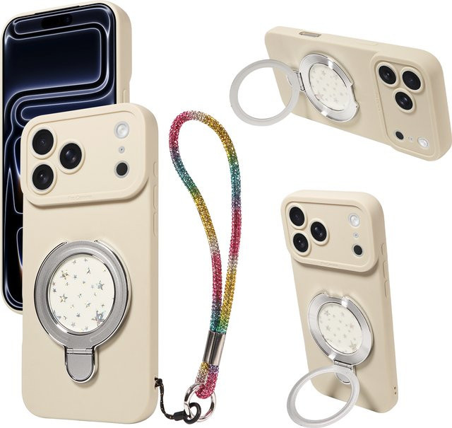 Sturzsichere Leder-Handyhülle für Samsung Galaxy S26 S25 S24 S23 S22 S21 S20 FE Plus Ultra Edge mit Ringständer und Lanyard in Rot oder Beige - Bild 1
