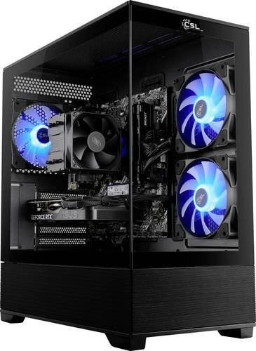 CSL Computer Gaming PC M12980H Desktop PC in Schwarz mit AMD Ryzen 7 5700X, 32GB RAM, 1000GB SSD und Nvidia GeForce RTX 5060 8GB GDDR7, Windows 11 Home - Bild 1
