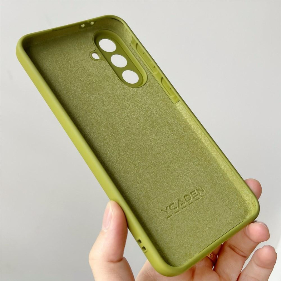 Stoßfeste Flüssigsilikon Handyhülle für Samsung Galaxy S25 S24 S23 S22 Plus Ultra A56 A16 A55 A54 in Grün mit mattem Finish - Bild 2