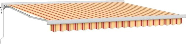 vidaXL Einziehbare Markise in Gelb-Orange aus Polyester und Metall, B/H: 400 x 300 cm - Bild 1