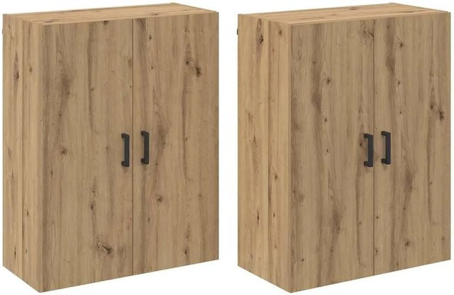 vidaXL Wandmontierte Schränke 2er Set Artisan-Eiche, Braun, B/T/H: 69,5 x 34 x 90 cm - Bild 1