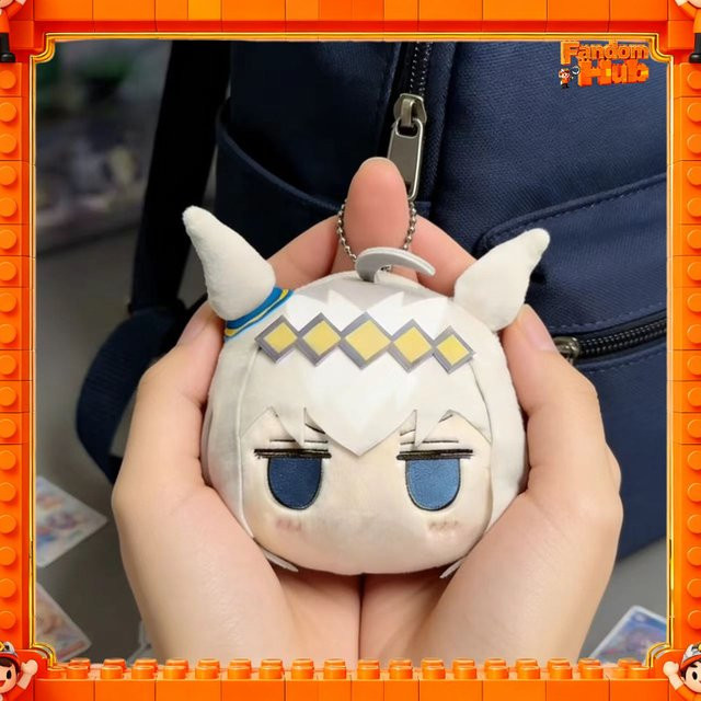 Bandai Uma Musume Pretty Derby Oguri Cap Plüsch-Schlüsselanhänger, Weiß - Bild 1