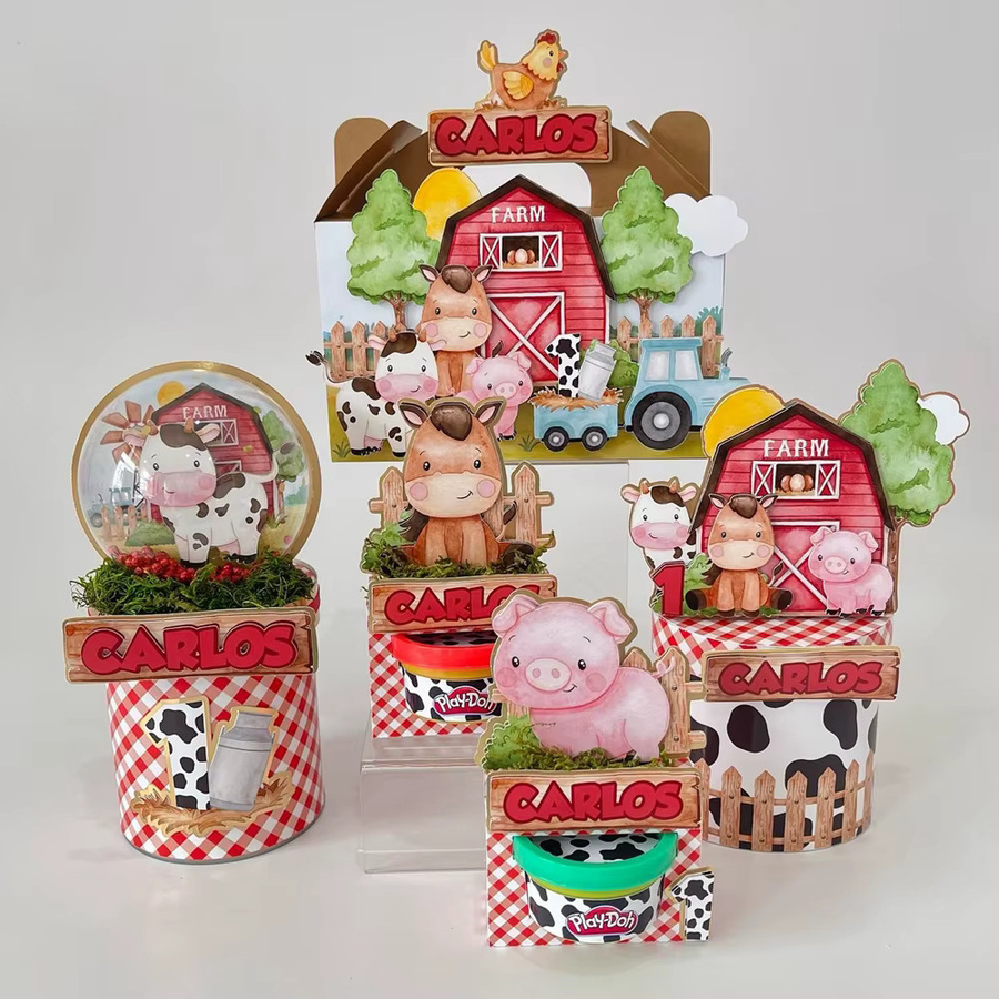 Bunte Papieraufkleber im Bauernhof-Design für DIY-Geschenke und Partydekorationen, Mehrfarbig - Bild 3