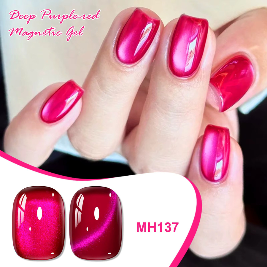 Mtssii Magnetischer Gel-Nagellack, Rose Red, 10 ml - Bild 2