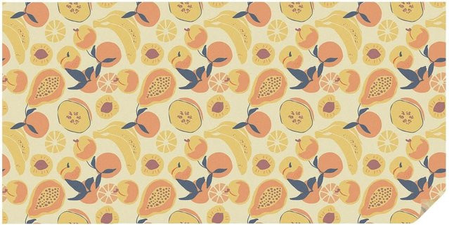 Tulup Buntglasfolie Saftige Früchte Selbstklebend Gelb, B/B: 200 x 100 cm - Bild 1