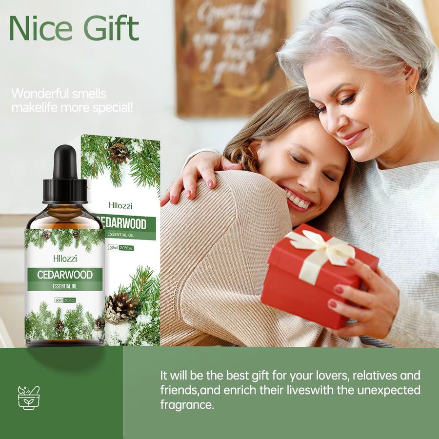 Hllozzi Reines Ätherisches Zedernholzöl für die Aromatherapie, Transparent - Bild 4