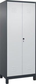 C+P Wäsche-Spind Classic PLUS mit 2 Abteilen und Füßen, Stahlkonstruktion, H x B x T: 195 x 80 x 50 cm - Bild 1