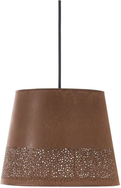 PR Home Hängelampe Corta in Braun aus Metall für Garten, Terrasse und Balkon, B/T/H: 30 x 30 x 38 cm - Bild 1