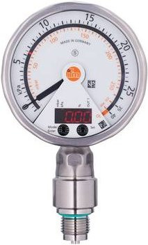 ifm Electronic Drucksensor PG2438 in Silber, Messbereich -1 kPa bis 25 kPa, M12 Anschluss, 1 Öffner, 1 Schließer, Analog - Bild 1