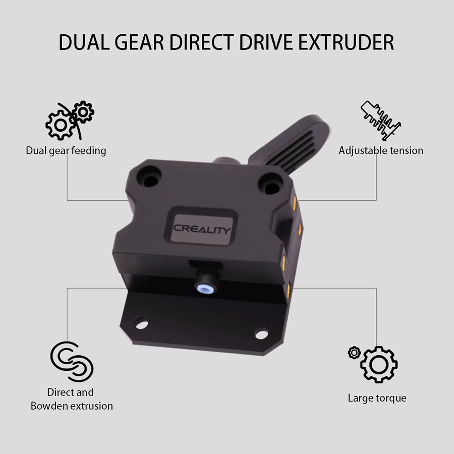 Creality Direkter Extruder Extrusionsmechanismus-Kit in Schwarz kompatibel mit Ender 3 V3 SE, Ender 3 V3 KE, Ender 3 S1 und Ender 5 S1 für FDM 3D-Drucker - Bild 2