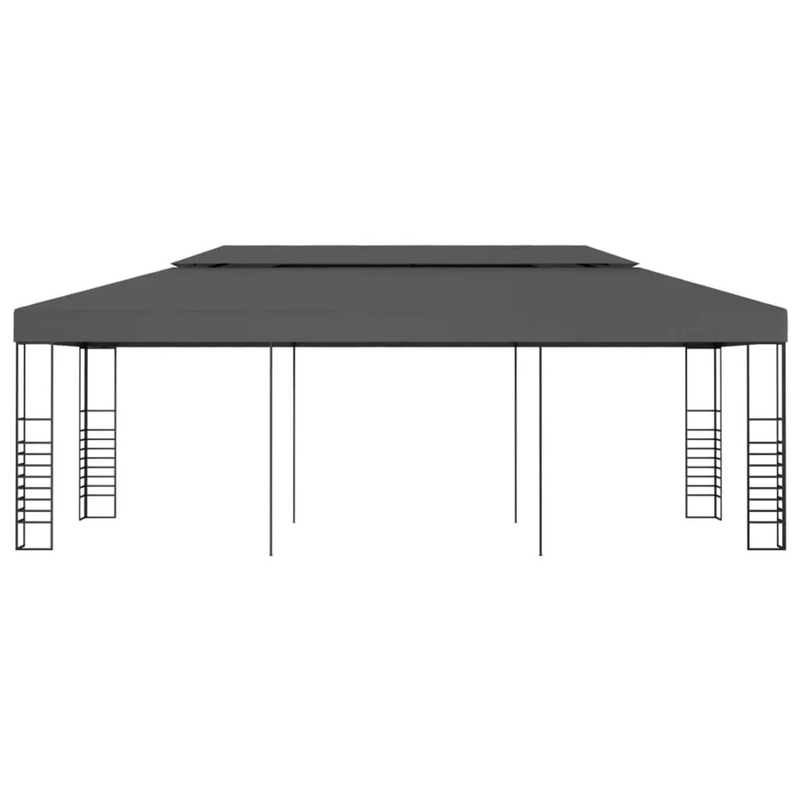 vidaXL Gartenpavillon aus Stahl und Polyester in Anthrazit B/T: 600 x 300 cm - Bild 2