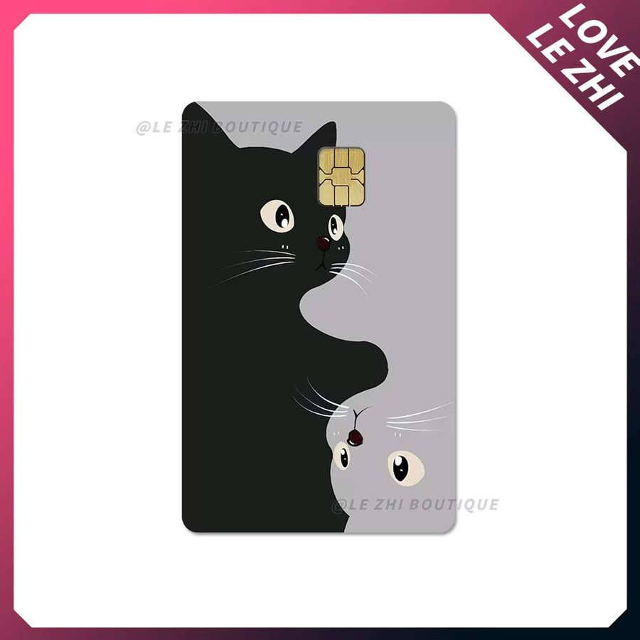 Keeppley Aufkleber, schwarze Katze, PVC, wasserdicht - Bild 2