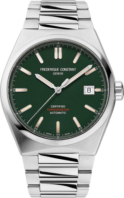 Frederique Constant Automatik Chronometer, Edelstahl, Grün, 39 mm, Herren - Bild 1
