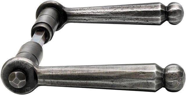 Schösswender Drückerpaar Siegfried Ansatz 18 mm aus Stahl in Schwarz matt passiviert - Bild 1