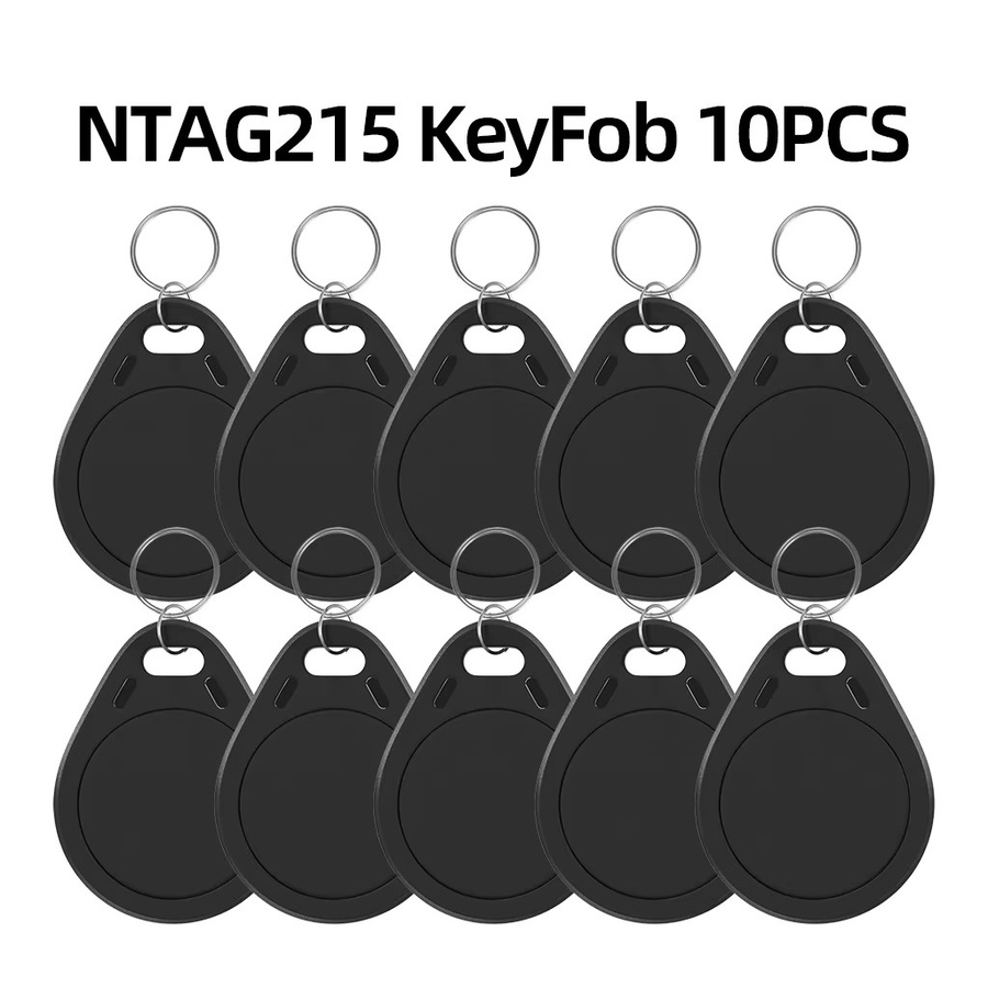 HENNCER NTAG215 NFC-Schlüsselanhänger in Schwarz, wasserdicht und wiederbeschreibbar, 504 Bytes, kompatibel mit Amiibo sowie Apple Shortcuts für iOS und Android - Bild 6