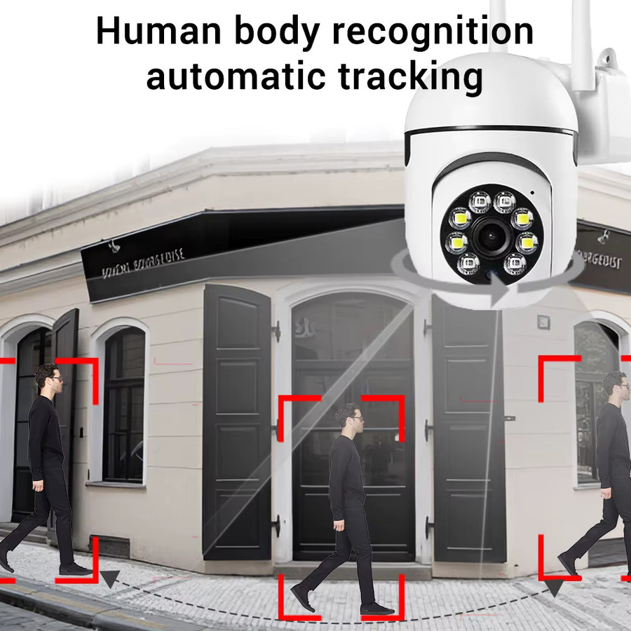 PEGATAH 8MP WLAN Sicherheitskamera in Weiß mit 4K Auflösung, ONVIF, Auto-Tracking für Innen- und Außenbereiche - Bild 1
