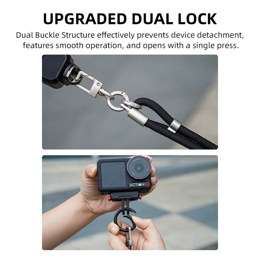 BRDRC Diebstahlsicheres Kamerahalsband als Umhängeband für DJI Pocket 4, Action5 Pro, Osmo 360 und Pocket 3 - Bild 2