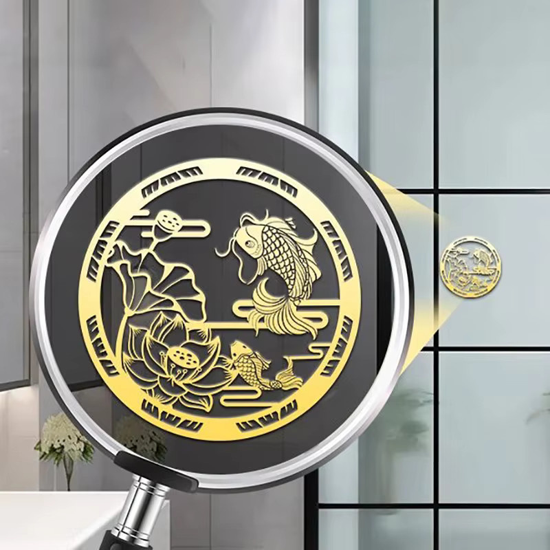 JETTING Metall Aufkleber Karpfen und Lotus in Gold für Feng Shui Dekoration - Bild 2